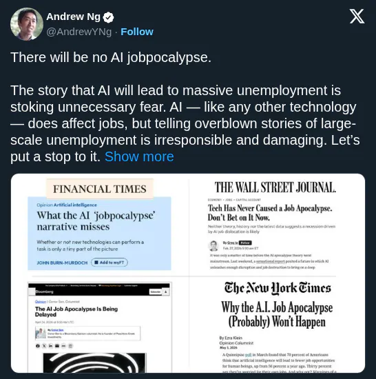 Andrew Ng Debunks AI Jobpocalypse Narrative and Predicts an Engineering Jobapalooza