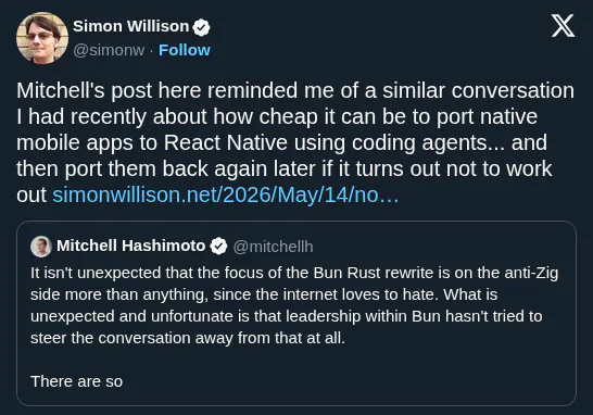 Simon Willison Details How Coding Agents Are Ending Software Platform Lock-In