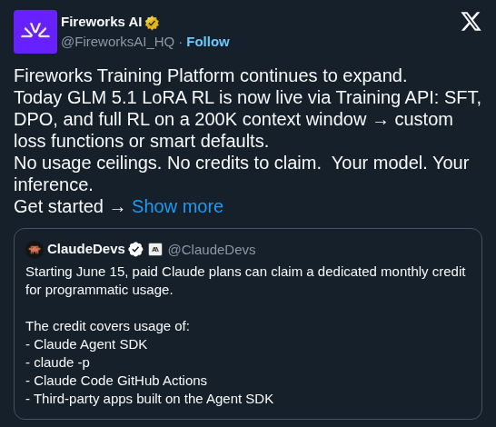 Fireworks AI Adds Reinforcement Learning for GLM 5.1 to Build Custom Agents