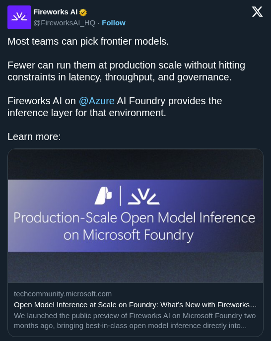 Fireworks AI Expands Azure Foundry Catalog With Frontier Reasoning Models