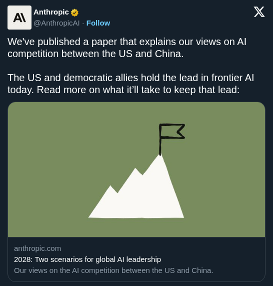 Anthropic Warns US Must Close Loopholes to Prevent Authoritarian AI Dominance