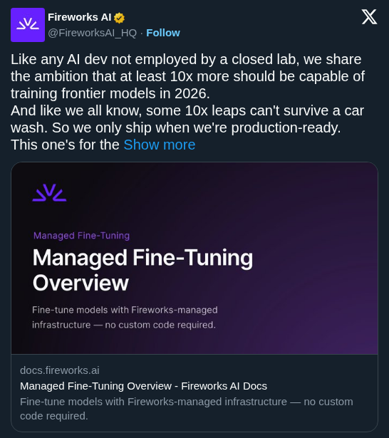 Fireworks AI Adds Managed Fine-Tuning for Qwen 3.6 27B
