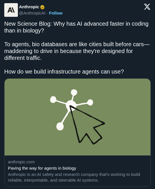 Anthropic: Agent-Friendly Infrastructure Crucial for AI in Biology